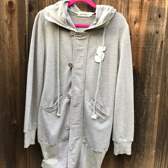 Style Camisa Long Sweatshirt Jacket - Picture 3 of 4